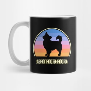 Long Haired Chihuahua Vintage Sunset Dog Mug